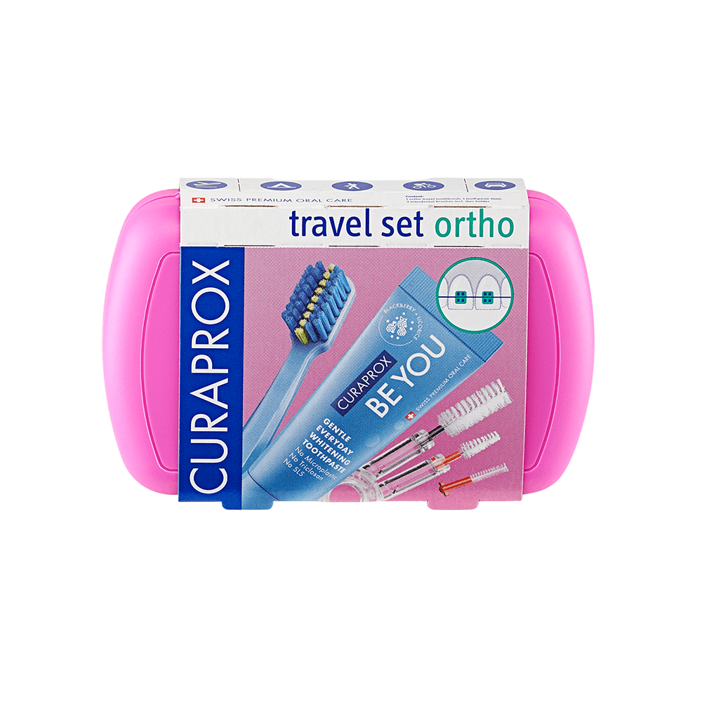 Curaprox CS 5460 Ortho Travel Set (Toothbrush, 10ml Toothpaste, Interdental Brushes with Holder) - Curaprox CS 5460 Ortho Travel Set, Includes: - Image 1