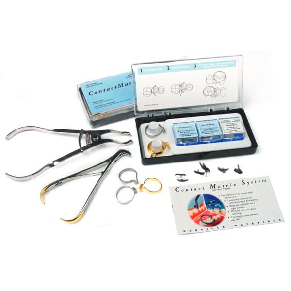 Contact Matrix MegaRing Clinical Kit Plus: 6 Mega Rings (3 Inward & 3 Outward), Lite Flex Matrices, Ring Pliers Plus, and Mega Grip Matrix Forceps - Contact Matrix MegaRing Clinical Kit Plus: 6 Mega Rings (3 Inward & 3 Outward) - Image 1