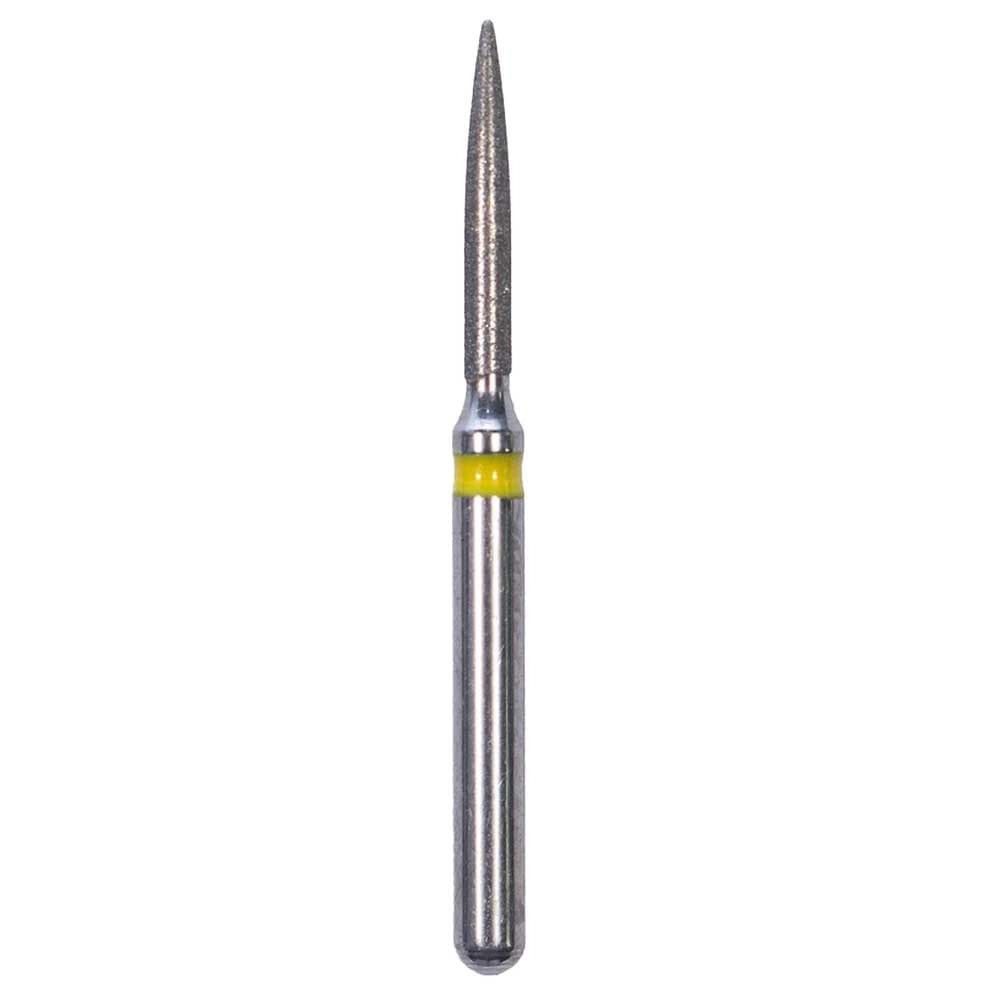 Defend FG #862.012 Super Fine Flame Shaped Diamond Bur, 5/Pk - Defend FG #862.012 Super Fine Flame Shaped Diamond Bur, 5/Pk - Image 1