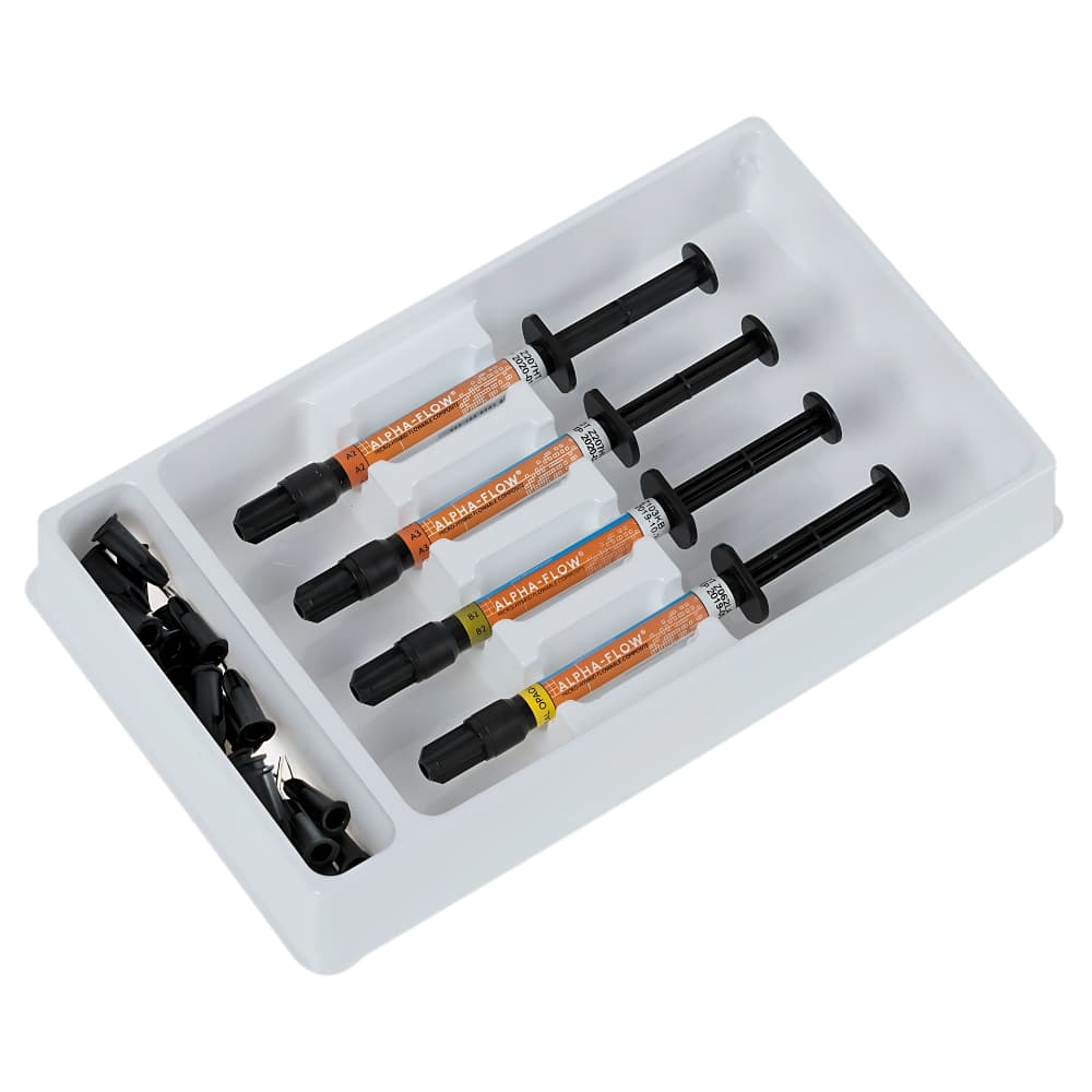 Alpha-Flow Light Cure Micro Hybrid Composite, Shade UO, 4 x 2gm Syringe Kit with 20 Applicator Tips - Alpha-Flow Light Cure Micro Hybrid Composite, Shade UO, 4 x 2gm Syringe Kit - Image 1