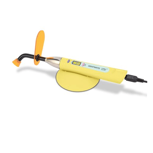 Dentmate Ledex WL-070 LED Curing Light, Yellow, 1000-1200 mW/cm2, 440-480nm, with 8mm Light Guide and Accessories - Ledex WL-070 LED Curing Light YELLOW. Light intensity 1000-1200 mW/cm2 - Image 1