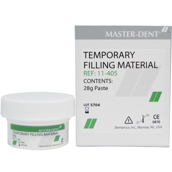 Master-Dent Temporary Filling Material, Self-Cure (Saliva Activated), Contains Fluoride, 28 g Jar - Master-Dent Temporary Filling Material, Self-Cure (Saliva activated), Contains - Image 1