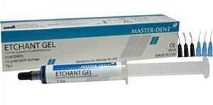 Master-Dent Green Etch Gel 37% Phosphoric Acid Etchant, 12 g Luer Lock Syringe with Blue Disposable Tips - Master-Dent Green Etch Gel 37% Phosphoric Acid, 12 gram Luer Lock Syringe - Image 1