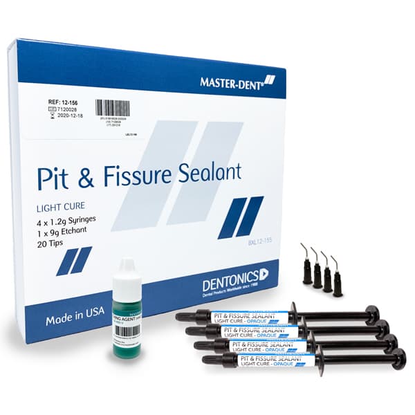 Master-Dent Pit and Fissure Sealant Syringe Kit, Opaque, Light-Cure, 4 x 1.2g Syringes - Master-Dent Pit and Fissure Sealant Syringe Kit, OPAQUE: 4 - 1.2 gram syringes - Image 1