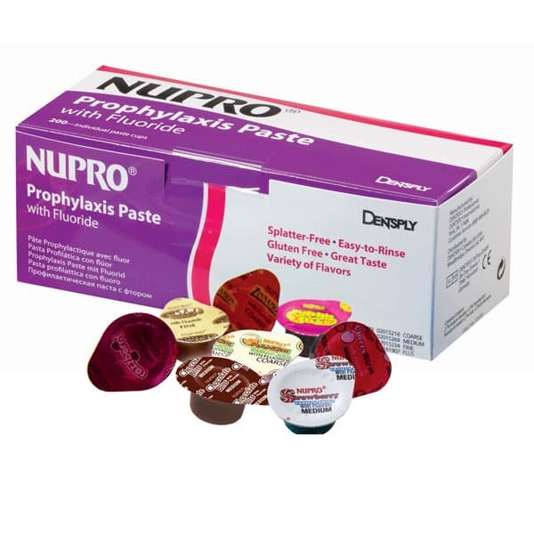 Nupro Medium Grit Orange Flavored Prophy Paste with Fluoride, 200 Unit Dose Cups/Box - Nupro Medium grit, Orange flavored Prophy Paste with Fluoride, box of 200 Unit - Image 1