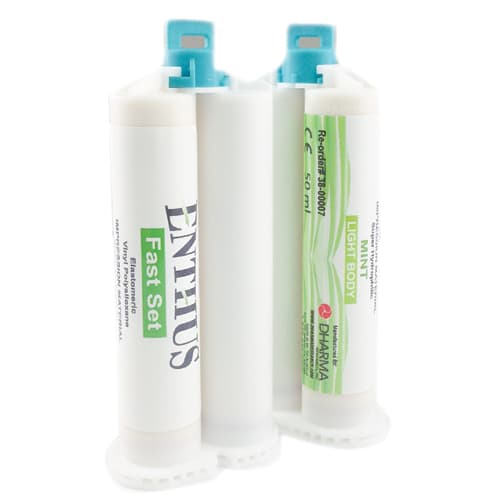 Enthus Heavy Body Fast Set Vinyl Polysiloxane Impression Material, 50ml Cartridge, Rose, Mint Flavored - Enthus Heavy Body Fast Set 50ml cartridge vinyl polysiloxane impression - Image 1