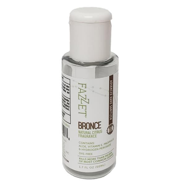 Fazzet Bronce Hand Sanitizer Gel, Citrus, 70% Ethyl Alcohol, 1.7 oz Bottles, 60/Case - Fazzet Bronce Hand Sanitizer Gel - Citrus, 60x1.7oz Bottles/Case. 70% Ehtyl - Image 1