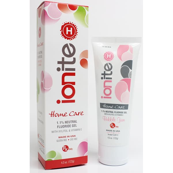 Ionite-H Home Care Toothpaste, Bubble Gum, Prescription Strength 1.1% Sodium Fluoride with Tri-Calcium Phosphate, 4.3 oz Tube, Case of 12 - Ionite-H Home care toothpaste - Bubble Gum, case of 12 x 4.3 oz. tube - Image 1