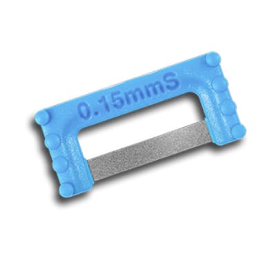 ContacEZ IPR Plus Opener Cyan / Medium-Coarse Single-Sided 0.15mm Diamond Strip, 16/Pk - ContacEZ IPR Plus Opener Cyan / Medium-Coarse Single-Sided 0.15mm Diamond Strip - Image 1