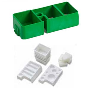 Directa PractiPal Multi Block Organizer, Green, with Inserts (5 Multi Dappen, 5 MultiPoint, 5 Waste Cups & Foam Insert) - PractiPal Multi Block - Green, Single Block Organizer with inserts. Includes 5 - Image 1