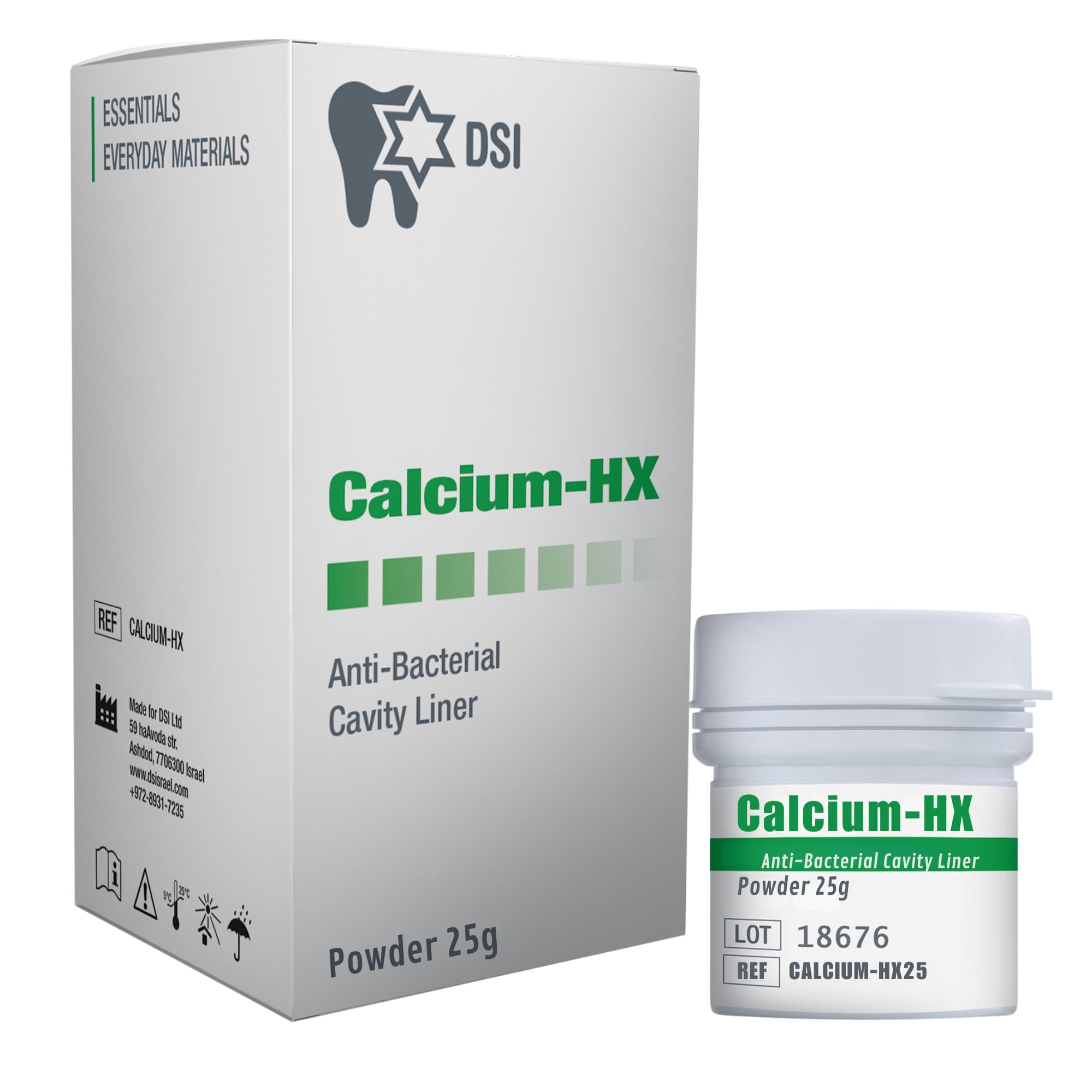 DSI Calcium Hydroxide Powder, Radiopaque, 25g Jar, 1/Pk - DSI Calcium Hydroxide Powder, Radiopaque, 25g Jar, 1/Pk - Image 1