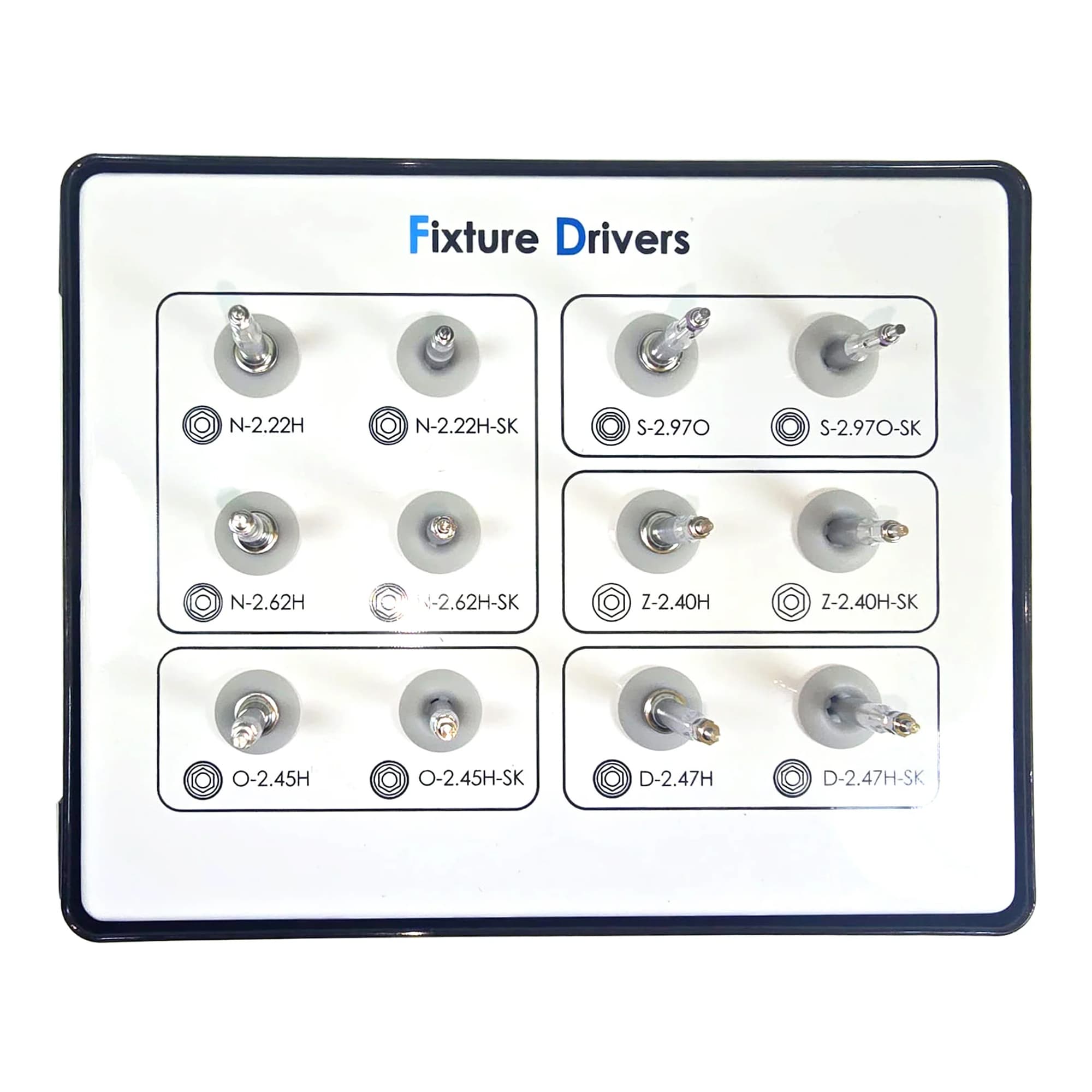 DSI Universal Implant Fixture Driver 12-Piece Kit, Compatible with Nobel, Osstem, Straumann, Zimmer, Dentium - DSI Universal Implant Fixture Driver 12-Piece Kit. Includes - Image 1