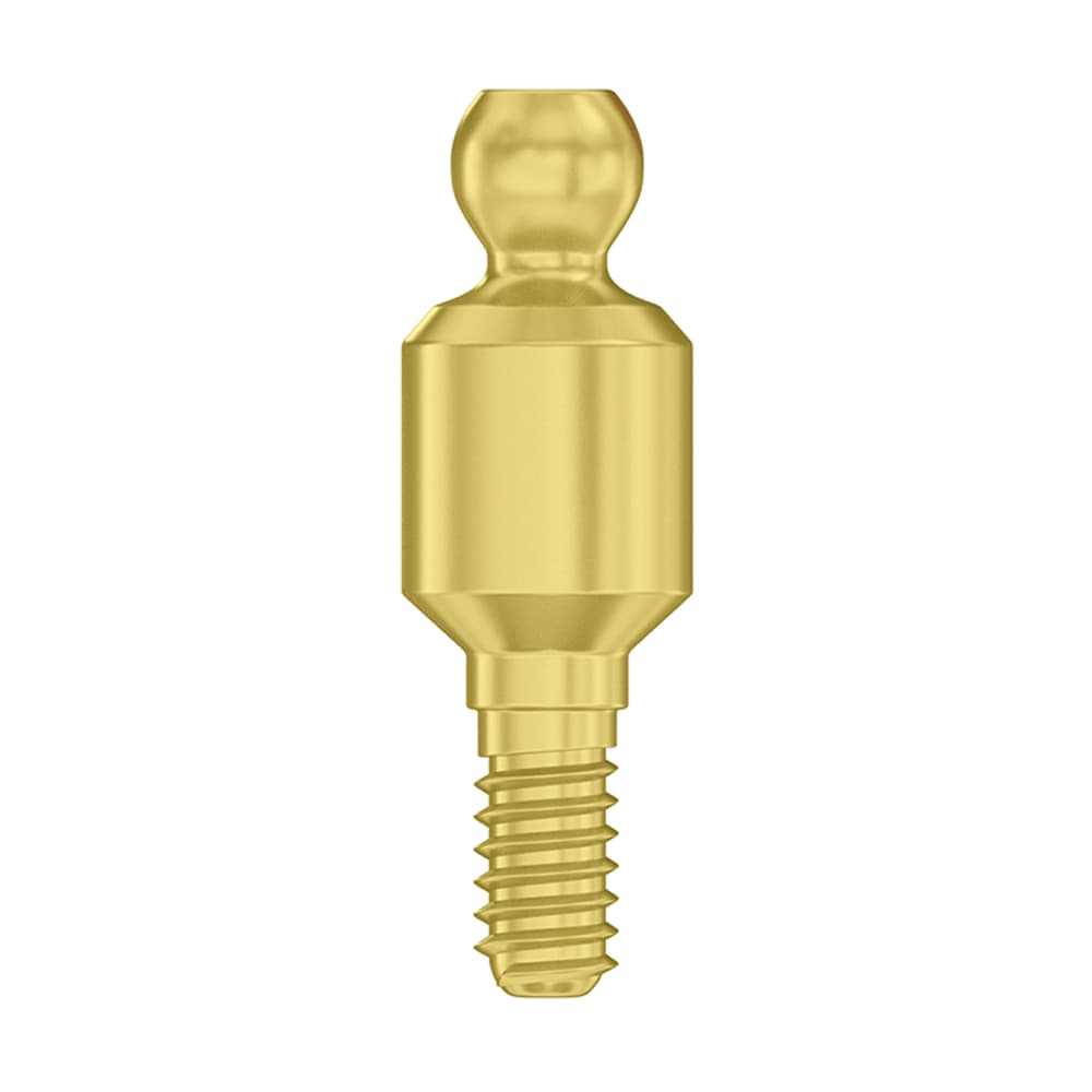 DSI Ø3.75mm Titanium Straight Ball Attachment Abutment, 5.0mm GH, Internal Hex 2.42mm RP, 1/Pk - DSI Ã3.75mm Titanium Straight Ball Attachment Abutment, 5.0mm GH, Internal Hex 2.42mm RP, 1/Pk - Image 1