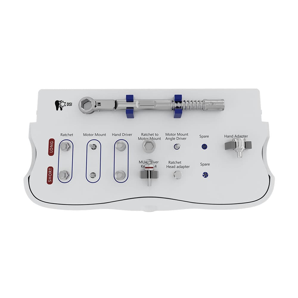 DSI Prosthetic Kit for Implant-based Restorations, Includes Drivers, Torque Ratchet, and Adapters - DSI Prosthetic Kit for Implant-based Restorations. Includes: - Image 1