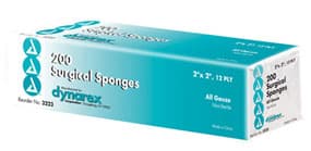 Dynarex 2" x 2" 12 Ply Non-Sterile All Gauze Sponges, Case of 8000, #3223 - Dynarex 2" x 2" 12 ply Non-Sterile All Gauze Sponges, Case of 8000 sponges - Image 1