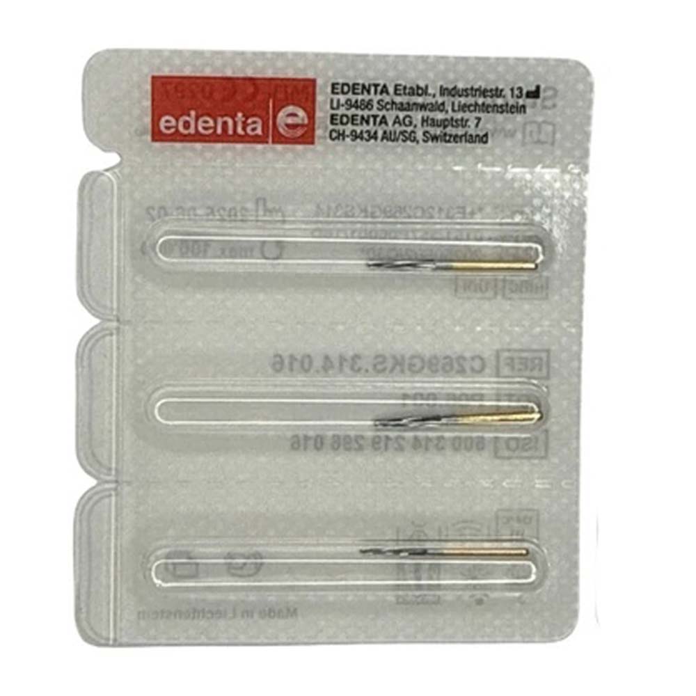 Edenta FG #C269GKS.314.016 Endo Access Carbide Bur, 3/Pk - Edenta FG #C269GKS.314.016 Endo Access Carbide Bur, 3/Pk - Image 1