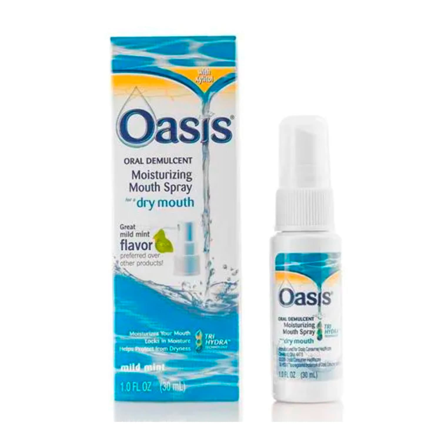 Oasis Moisturizing Mouth Spray for Dry Mouth, Mint Flavor, 1 oz - Oasis Moisturizing Mouth Spray for Dry Mouth, Mint, 1oz - Image 1