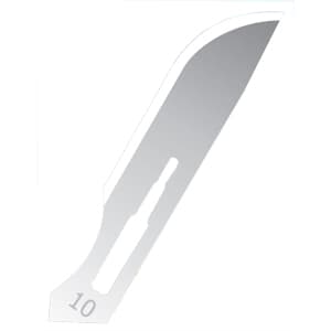 Exelint International #10 Sterile Stainless Steel Surgical Scalpel Blade, Box of 100 - EXELINT International #10 Sterile Stainless Steel Surgical Scalpel Blade, Box - Image 1