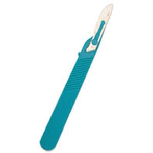 Exelint International Disposable Sterile Scalpel, #15 Stainless Steel Blade, Box of 10 - EXELINT International Disposable Sterile Scalpel with #15 Stainless Steel - Image 1