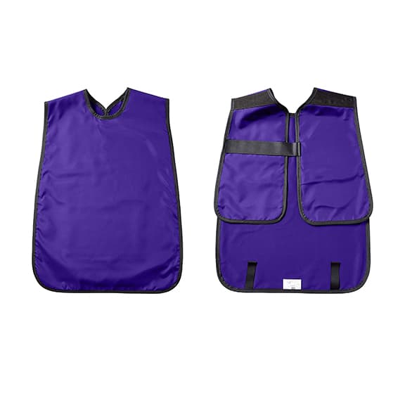 Flow X-Ray Adult Panoramic Lead Apron, Purple, 0.3mm Lead, 24" x 27", Without Collar - Flow X-Ray Adult (24" x 27") X-Ray Lead Panoramic Apron without Collar - Image 1