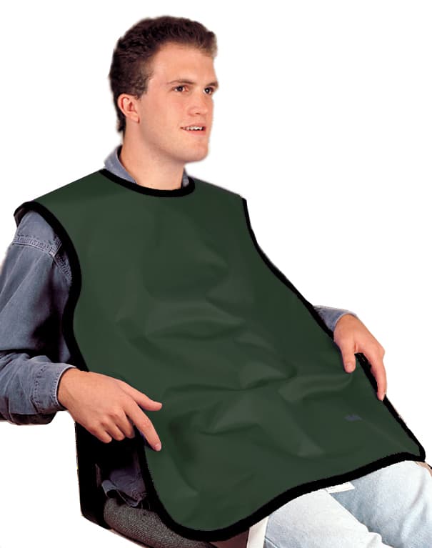 Flow X-Ray Adult Lead Bib Apron Without Collar, 24" x 26", Hunter Green, 0.3mm Lead Equivalency - Flow X-Ray Adult (24" x 26") Lead Bib Apron Without Collar - HUNTER GREEN - Image 1