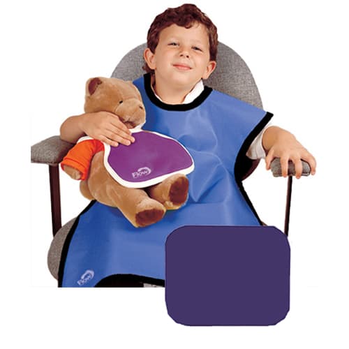 Flow Dental Wolf Child Panoramic Lead-Free Dental X-Ray Apron, 20" x 27", Purple, 0.25mm Lead Equivalency, 75062NL-12 - Child Panoramic Lead-Free Dental X-ray Apron - Image 1