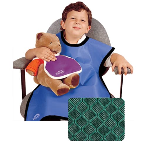 Flow X-Ray Child Panoramic Lead Apron, 20" x 20", Shimmering Green, 0.3mm Lead, No Collar, 75062-38 - Flow X-Ray Child (20" x 20") X-Ray Lead Panoramic Apron without Collar - Image 1