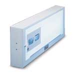 Flow Dental Slimline Illuminator, Steel Construction with White Enamel Finish, Desk or Wall Mount, Viewing Area 4.75" x 13.74" - Slimline Illuminator, Steel construction with a white enamel finish, Desk - Image 1