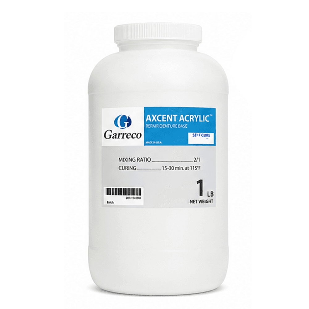 Garreco Denture Base Repair Self-Cure Acrylic Resin, Light Fiber, 1 lb Jar, 1/Pk - Garreco Denture Base Repair Self-Cure Acrylic Resin, Light Fiber, 1lb Jar, 1/Pk - Image 1