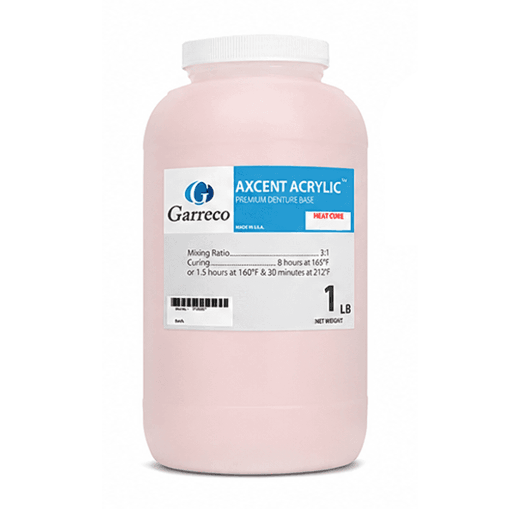 Garreco Premium Denture Base Heat-Cure Acrylic Resin, Dark Fiber, 1 lb Jar, 1/Pk - Garreco Premium Denture Base Heat-Cure Acrylic Resin, Dark Fiber, 1lb Jar, 1/Pk - Image 1