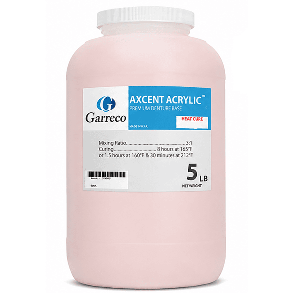 Garreco Premium Denture Base Heat-Cure Acrylic Resin, Dark Fiber, 5 lb Jar, 1/Pk - Garreco Premium Denture Base Heat-Cure Acrylic Resin, Dark Fiber, 5lb Jar, 1/Pk - Image 1