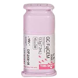 GC FujiCEM Yellow Resin Reinforced Glass Ionomer Luting Cement, 7.2ml Automix Compatible Cartridge, Refill - GC FujiCEM Yellow EXPORT PACKAGE, Refill 7.2ml Automix Compatible Cartridge - Image 1