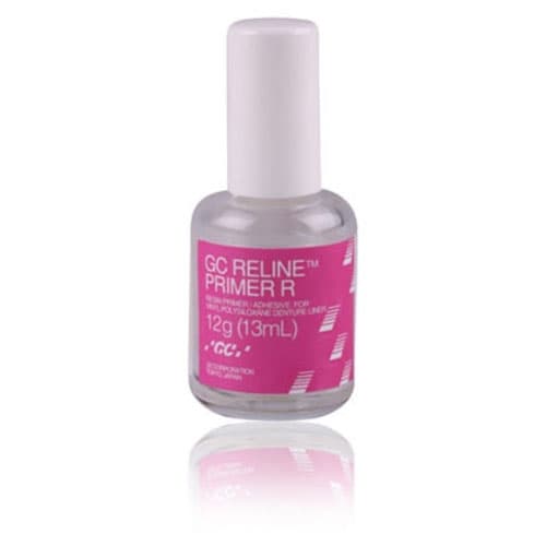 GC Reline Soft Primer R, 13 mL Bottle with Built-In Brush, #000602 - GC Reline Soft Primer R: 1- 13 mL Bottle with Built-In Brush. #000602 - Image 1