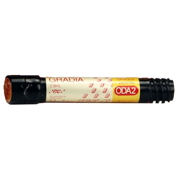 Gradia Opaque Dentin Light Cured Micro Ceramic Composite Shade ODA2, 2.9 ml Syringe - Gradia Opaque Dentin Light Cured Micro Ceramic Composite Shade ODA2, 2.9 ml - Image 1