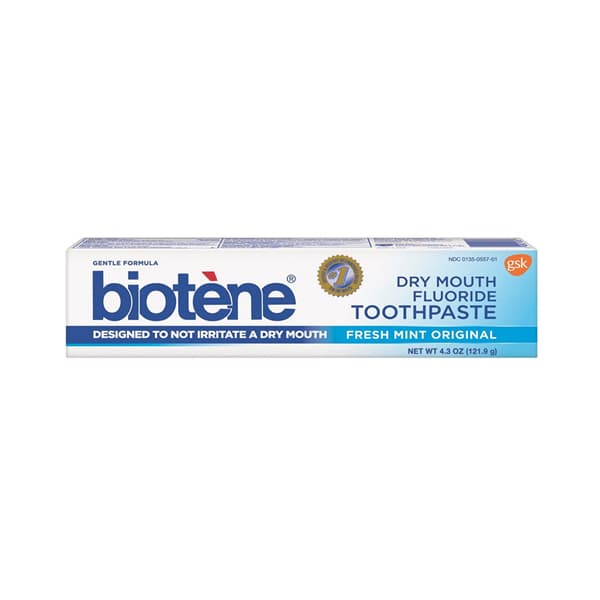 Biotene Toothpaste, Fresh Mint Original, Gentle Formula, 4.3 oz, Case of 12 Tubes - Biotene Toothpaste, Fresh Mint Original, Gentle Formula, Case of 12 - 4.3 oz - Image 1