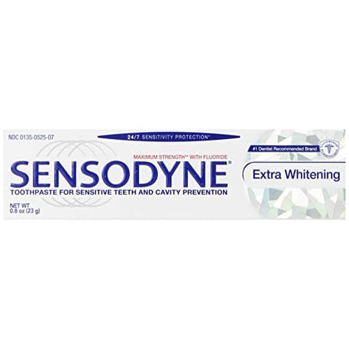 Sensodyne Extra Whitening Toothpaste, Trial Size, 4 oz Tubes, 12/Box, Sodium Lauryl Sulfate Free - Sensodyne Extra Whitening Toothpaste, Trial Size. 12 - 4 oz. Tubes. Sodium - Image 1