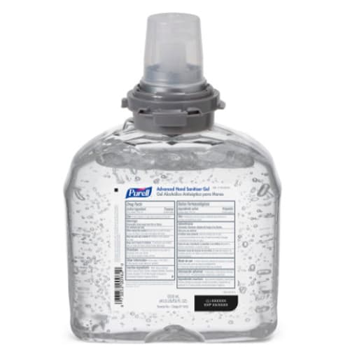 Purell Advanced Hand Sanitizer Gel Refill for TFX Dispenser, 1200 mL Bottle with Removable Pump, 4/Case - Purell Advanced Hand Sanitizer Gel 4x 1200 ml Refill for TFX Dispenser. Bottle w/Removable Pump. - Image 1