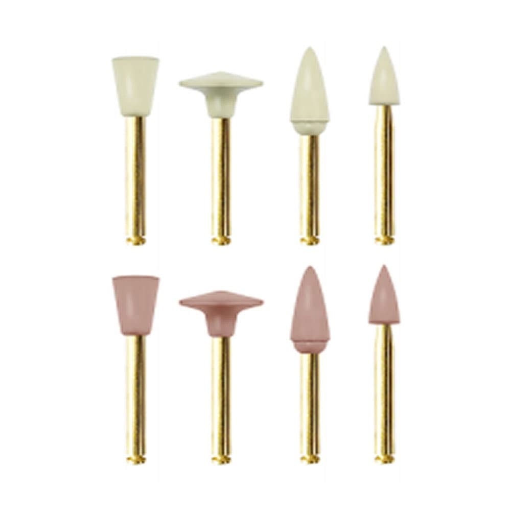 GooDent Composite Resin Polishers, Fine/Medium, RA Shank, 8/Pk - GooDent Composites Resin Polishers, Fine/Medium, RA Shank, 8/Pk. Includes - Image 1