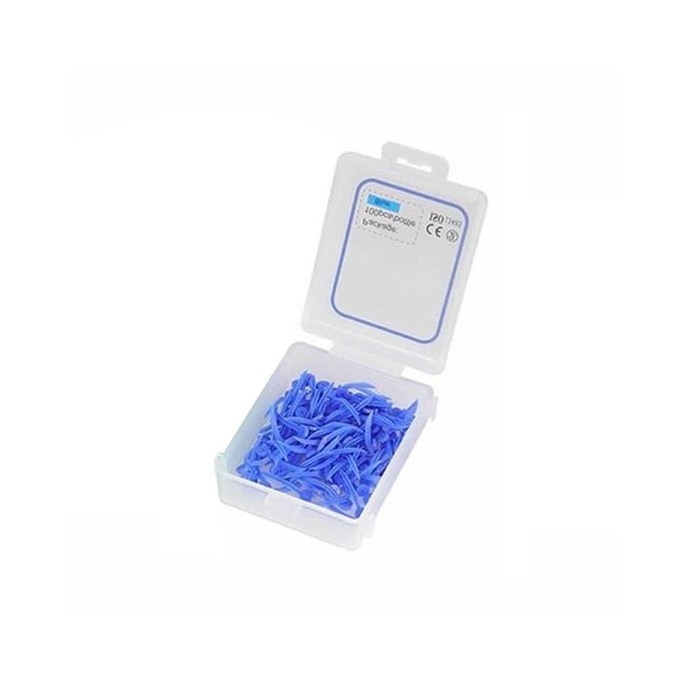 GooDent Wooden Wedges, Medium, Blue, Anatomical, 100/Pk - GooDent Wooden Wedges, Medium, Blue, Anatomical, 100/Pk - Image 1
