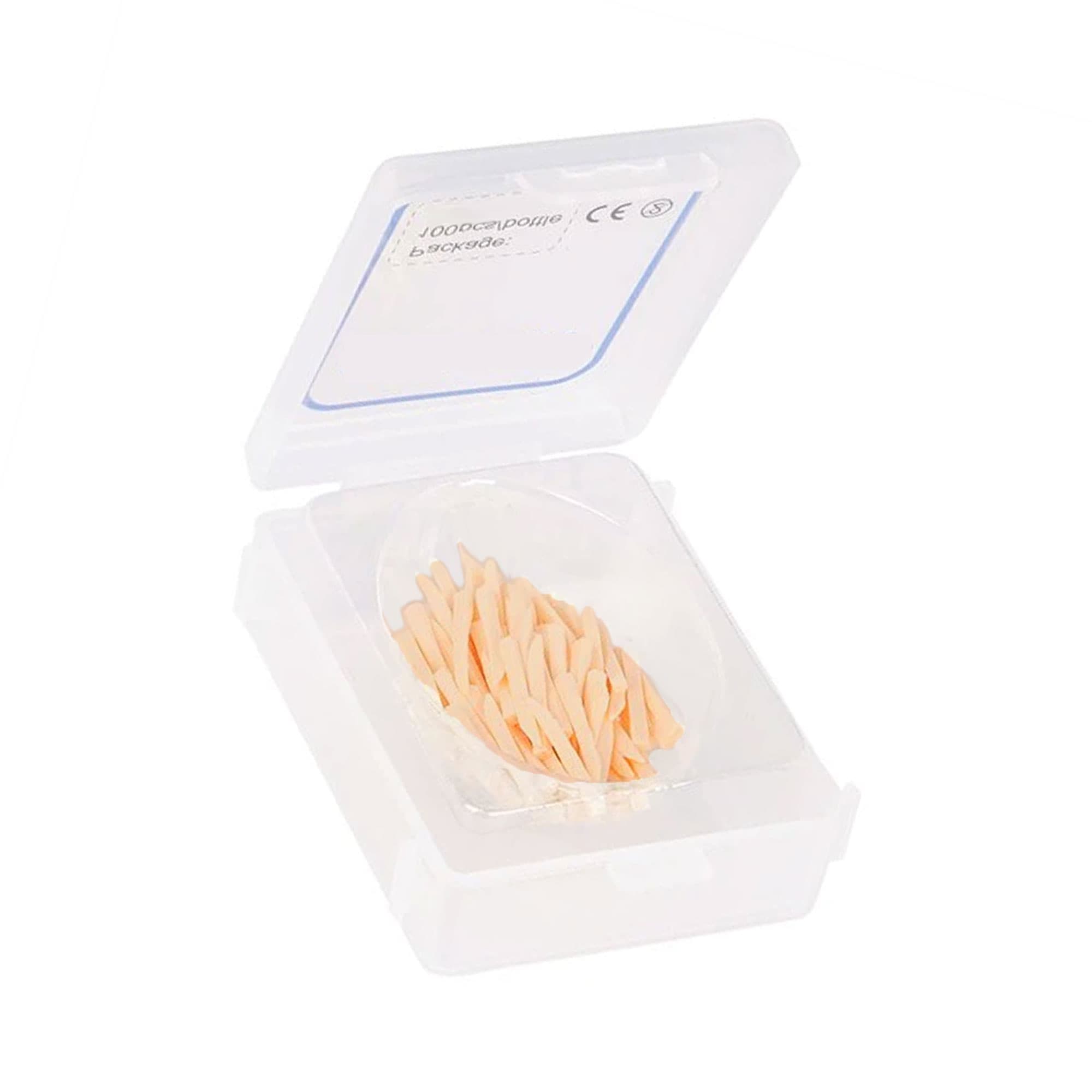 GooDent Wooden Wedges, Small, Orange, Anatomical, 100/Pk - GooDent Wooden Wedges, Small, Orange, Anatomical, 100/Pk - Image 1