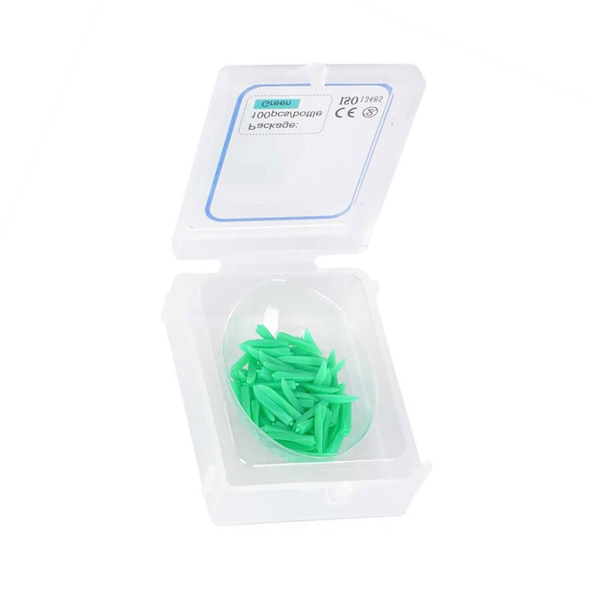 GooDent Plastic Wedge, Small, Green, Round Tip, 12 x 1.9 x 1.9 mm, 100/Pk - GooDent Plastic Wedge, Small, Green, 100/Pk - Image 1