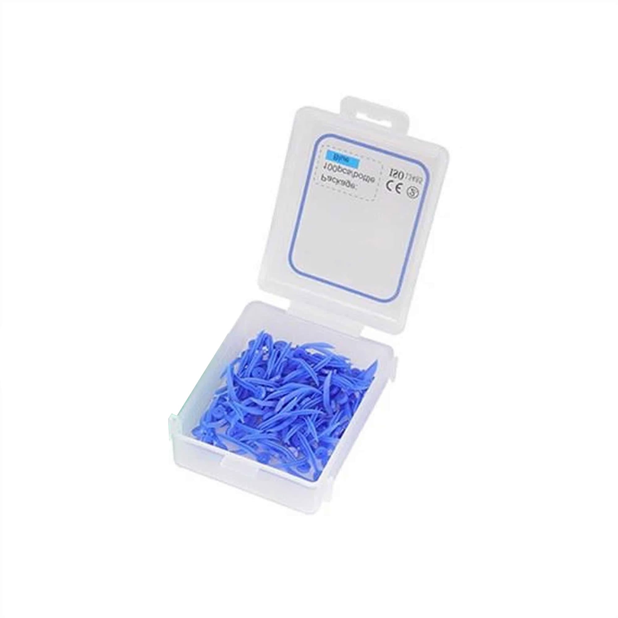 GooDent Plastic Wedge with Hole, Extra Small, Blue, 17.8 x 1.7 mm, 100/Pk - GooDent Plastic Wedge with Hole, Extra Small, Blue, 100/Pk - Image 1