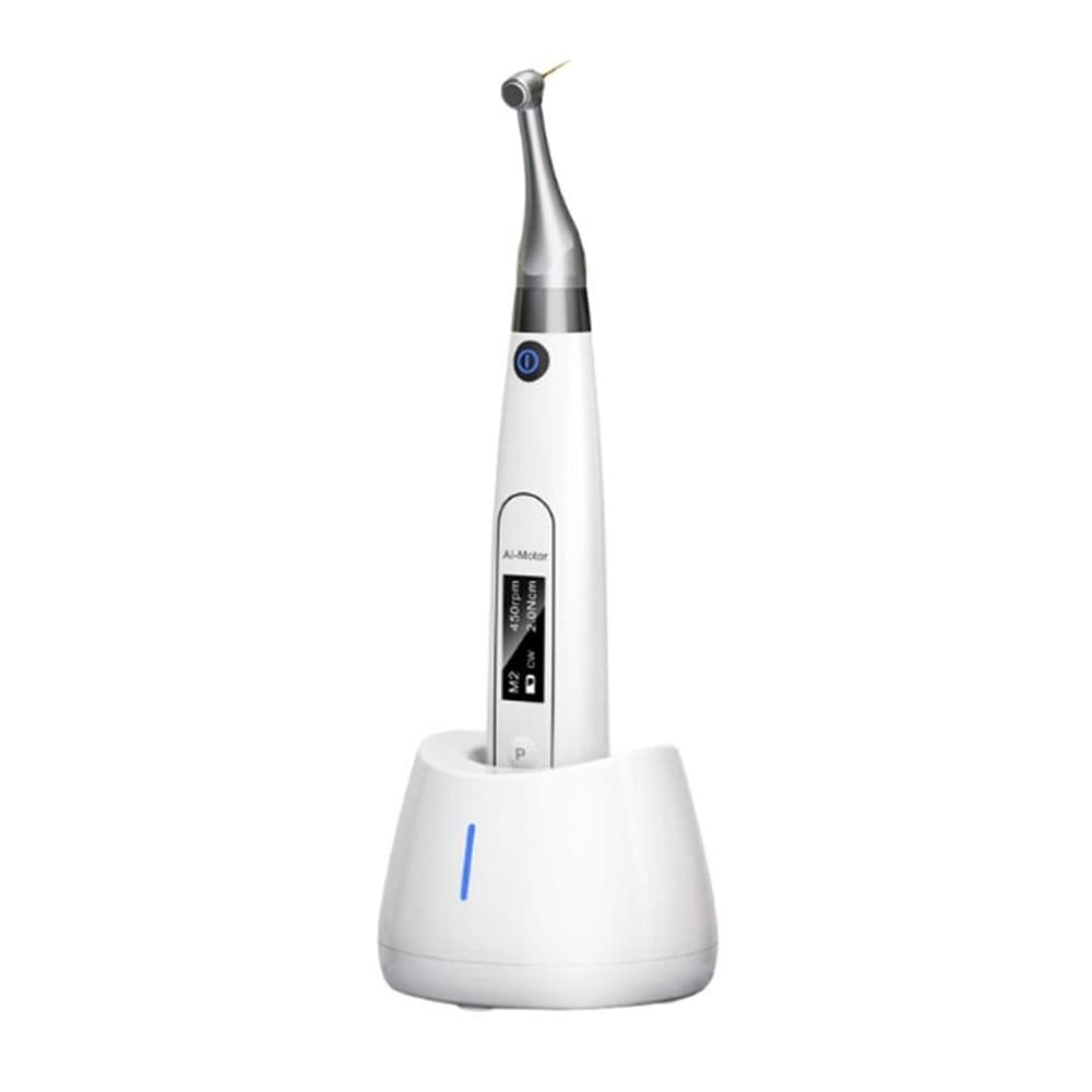 Ai-Motor White Endo Motor with Built-in Apex Locator, Brushless, 6:1 Mini Contra Angle, 100-2500 rpm - Ai-Motor White Endo Motor with built-in Apex Locator - Image 1