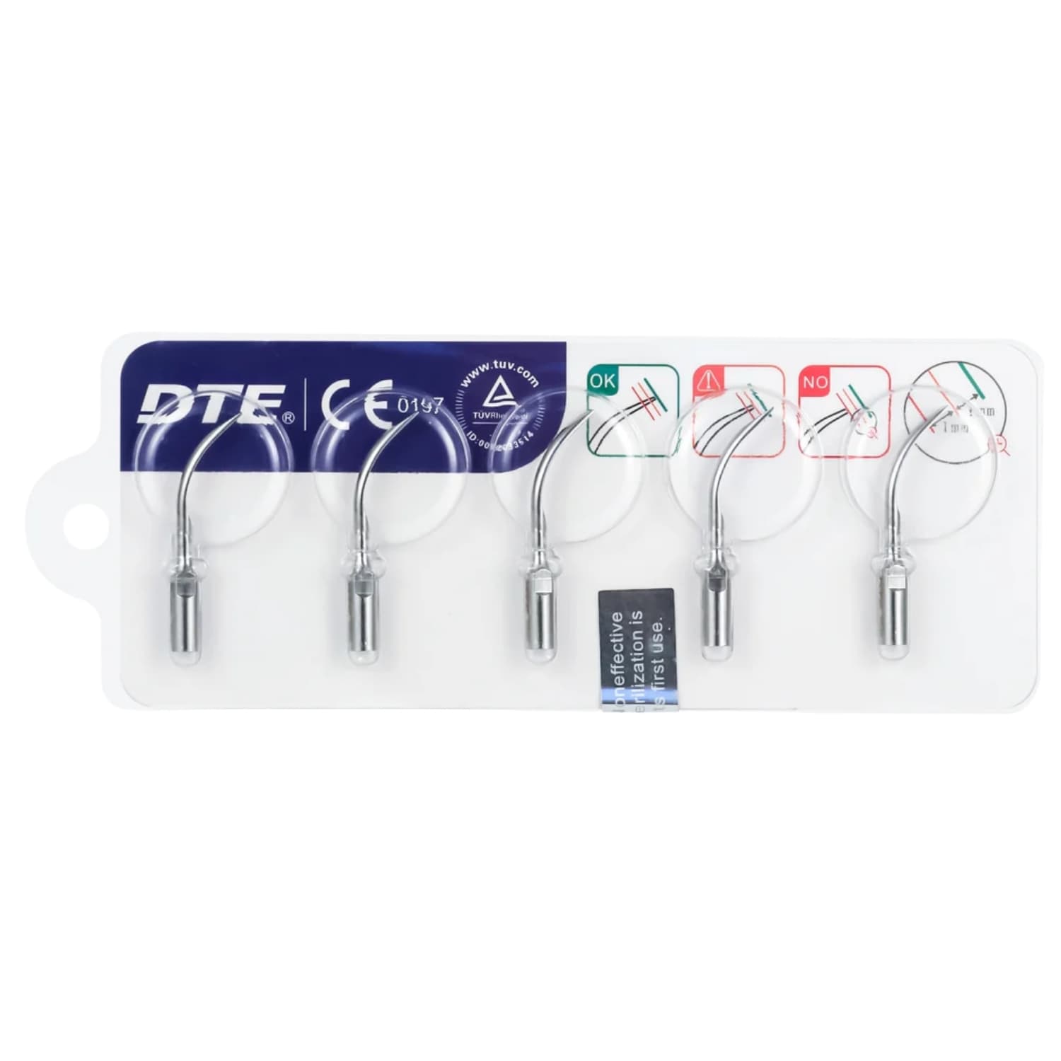 DTE GD6 Ultrasonic Scaler Tip, Heavy Supragingival Calculus, Stainless Steel, 5 Tips/Set, 1/Pk - DTE GD6 Ultrasonic Scaler Tips, Heavy Supragingival Calculus, 5Pcs/Set, 1/Pk - Image 1