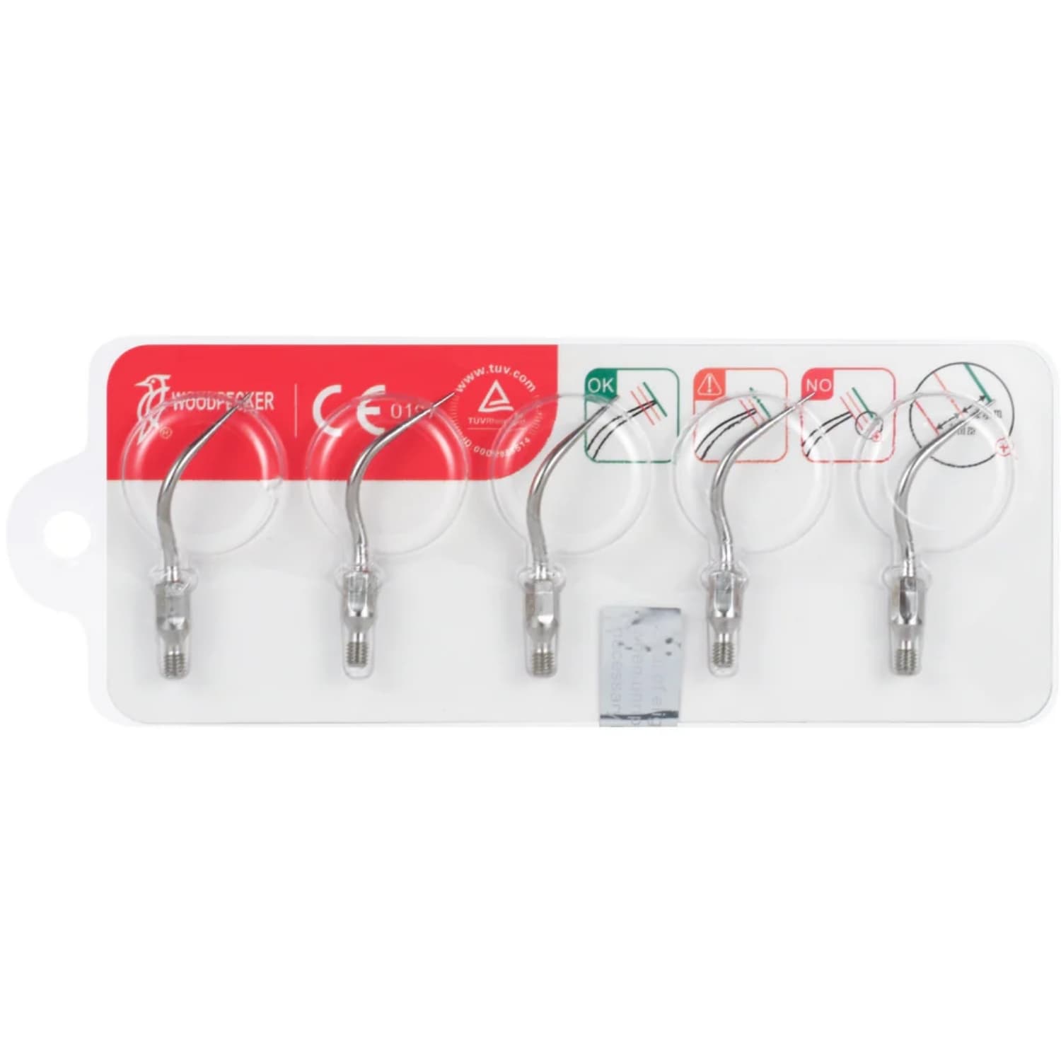 Woodpecker GK7 Scaler Tips, Right-Angled, Supragingival Calculus, 5Pcs/Set, 1/Pk - Woodpecker GK7 Scaler Tips, Right-Angled, Supragingival Calculus, 5Pcs/Set, 1/Pk - Image 1