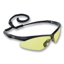 Halyard Nemesis Safety Eyewear, Amber Lens, Black Frame, ANSI Z87.1+, 99.9% UV Protection, Sold Individually - Nemesis Safety Eyewear Safety Eyewear - Amber lens, Black frame. Patented - Image 1