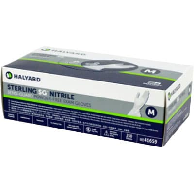 Sterling SG Sensi-Guard Nitrile Exam Gloves, Powder-Free, Latex-Free, Non-Sterile, Medium, Gray, 250/Box - Sterling SG Sensi-Guard Nitrile Exam Gloves MEDIUM 250/Bx. Powder-Free - Image 1