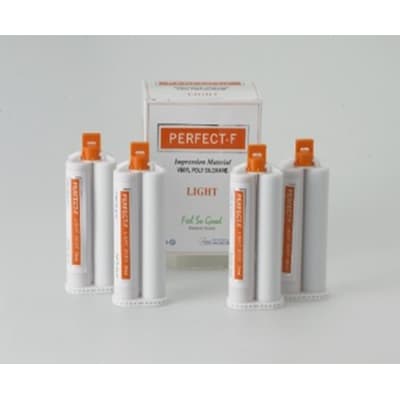 Perfect-F Light Body Regular Set, 4 x 50ml Cartridges, Vinyl Polysiloxane Impression Material - Perfect-F Light Body Regular Set 4 x 50ml cartridges. Secondary impression - Image 1