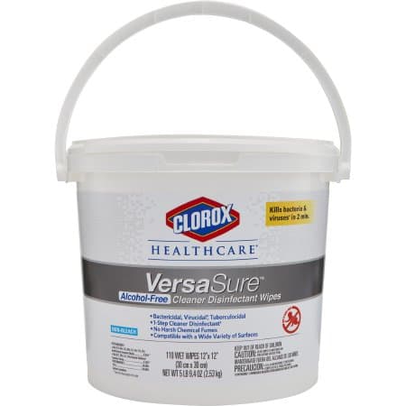 Clorox VersaSure Wipes, Alcohol-Free, 110/Bucket - Clorox Versasure Wipes, Alcohol-Free, 110/Bucket - Image 1