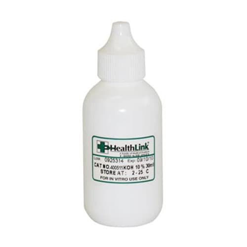 Healthlink Potassium Hydroxide 10% Dropper Bottle, 2 oz - Healthlink Potassium Hydroxide 10% Dropper Bottle, 2 oz - Image 1